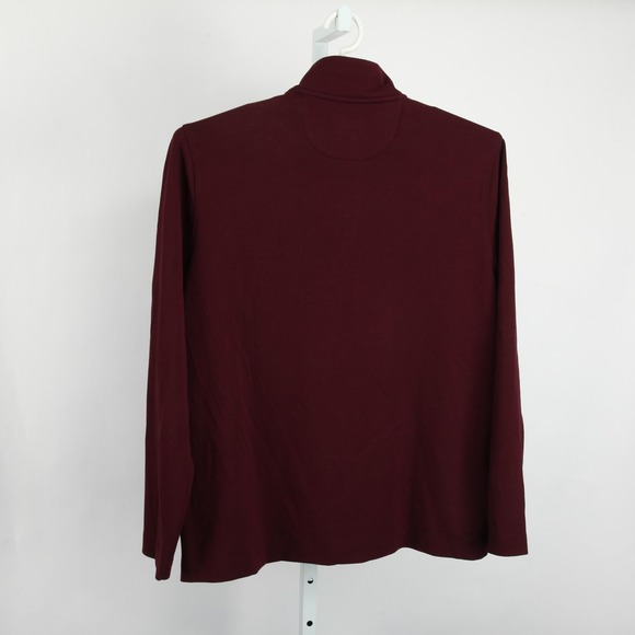 Johnston & Murphy XC4 Pullover Shirt Mens Large Maroon Quarter Zip Stretch - Picture 3 of 11